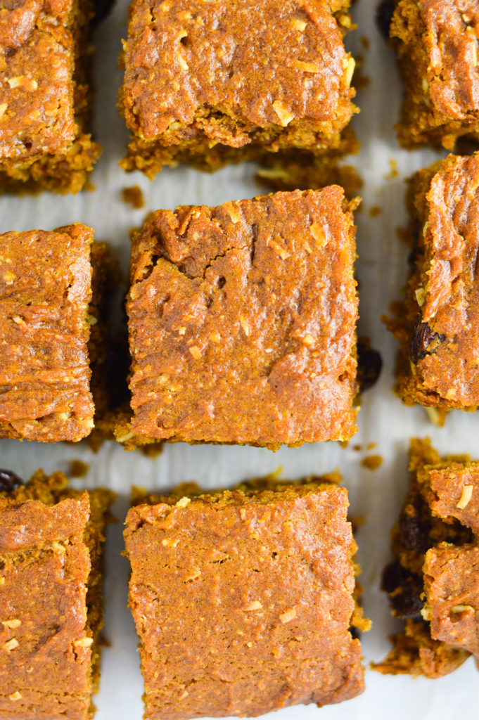 Raisin and Coconut Pumpkin Snack Cake