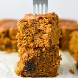 Raisin and Coconut Pumpkin Snack Cake