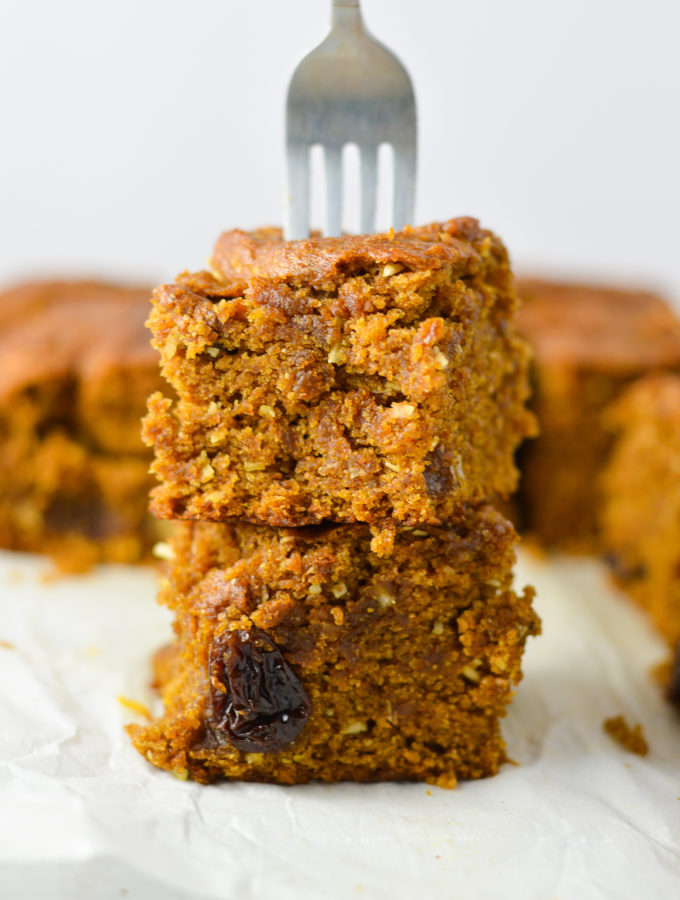 Raisin and Coconut Pumpkin Snack Cake