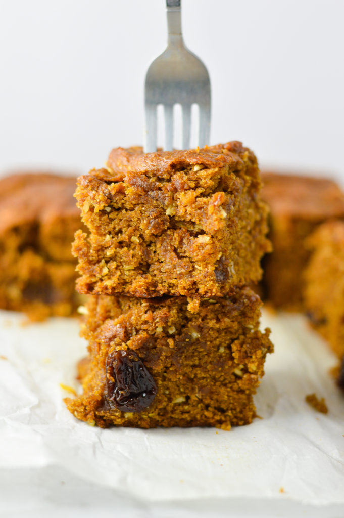 Raisin and Coconut Pumpkin Snack Cake