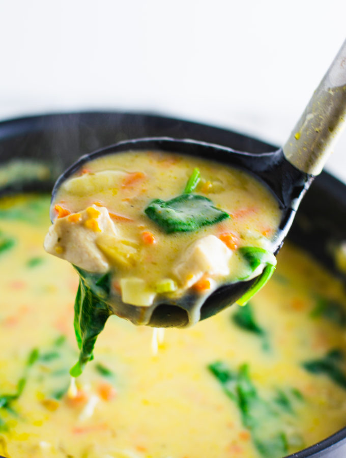 Cream of Chicken and Gnocchi Soup