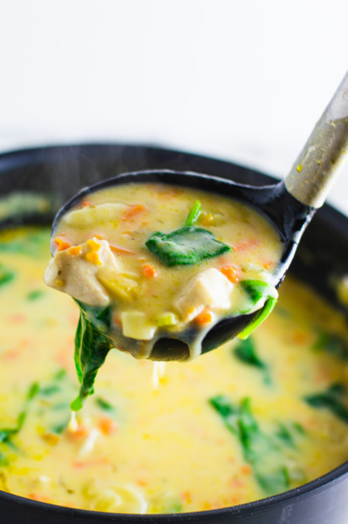 Cream of Chicken and Gnocchi Soup