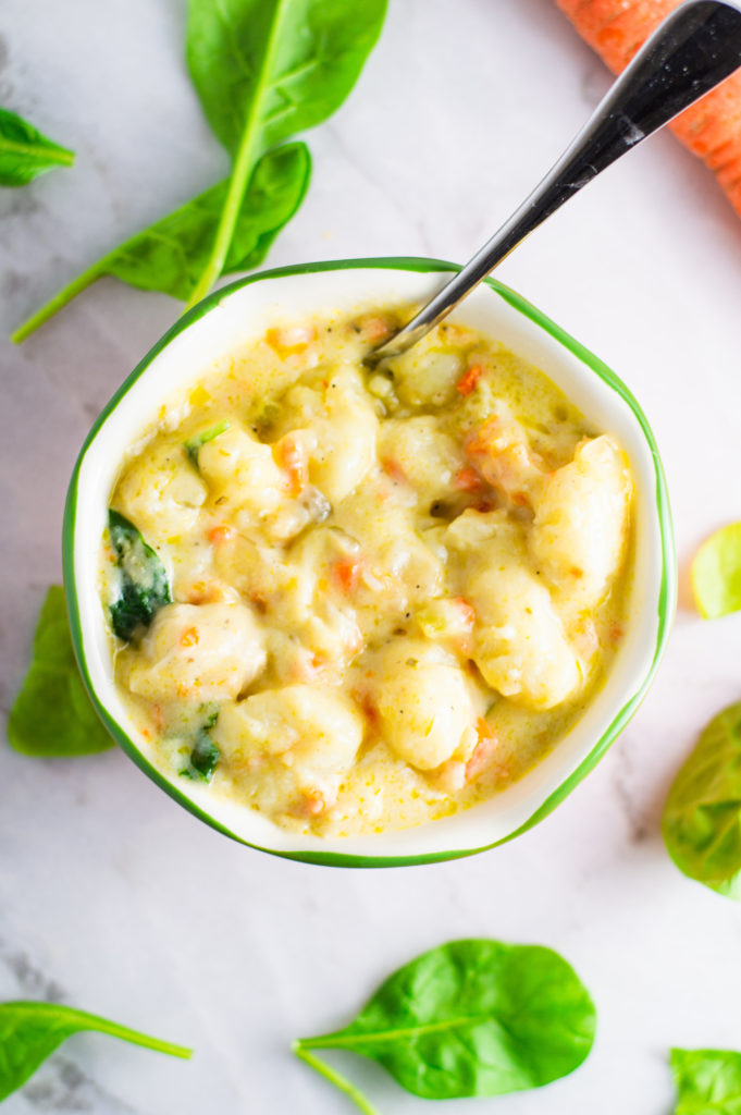 Cream of Chicken and Gnocchi Soup