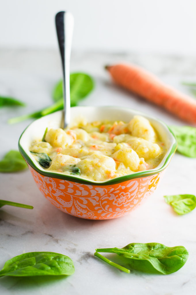 Cream of Chicken and Gnocchi Soup