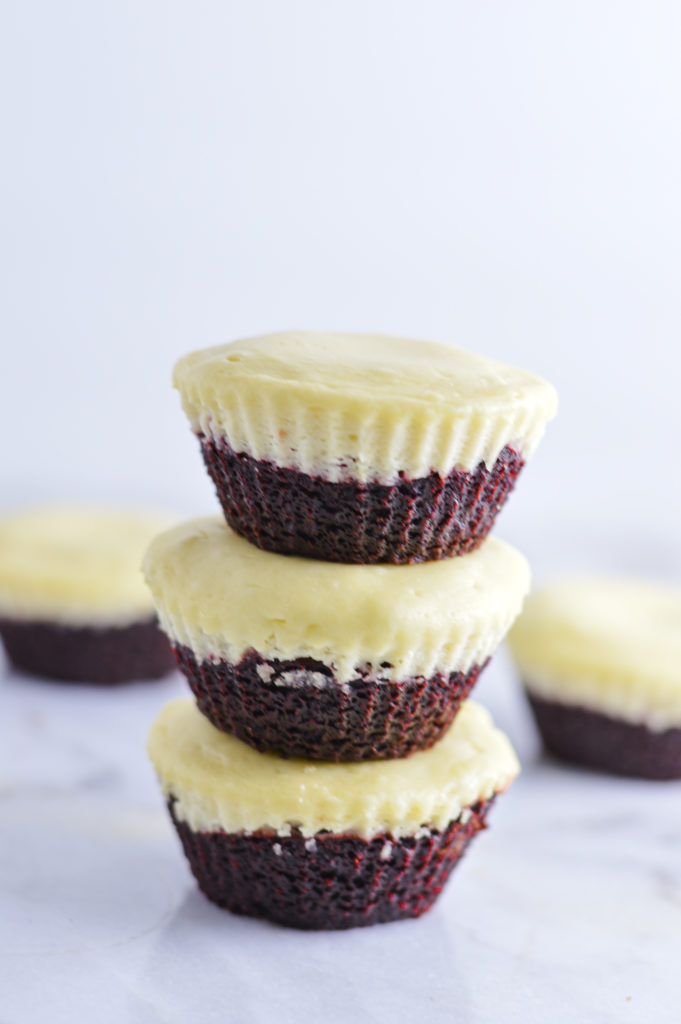 Mini Red Velvet Cheesecakes