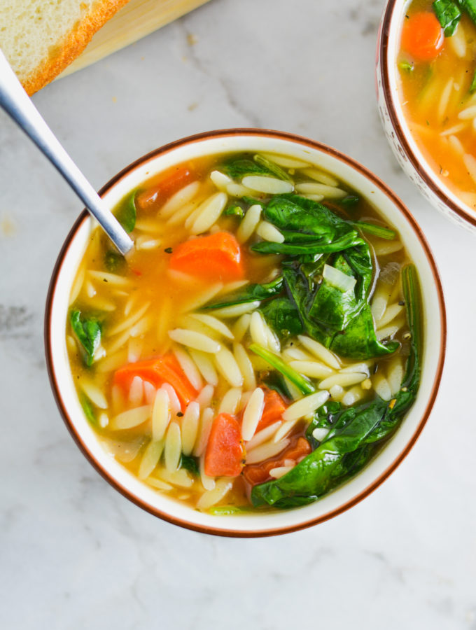 Orzo Spinach Soup