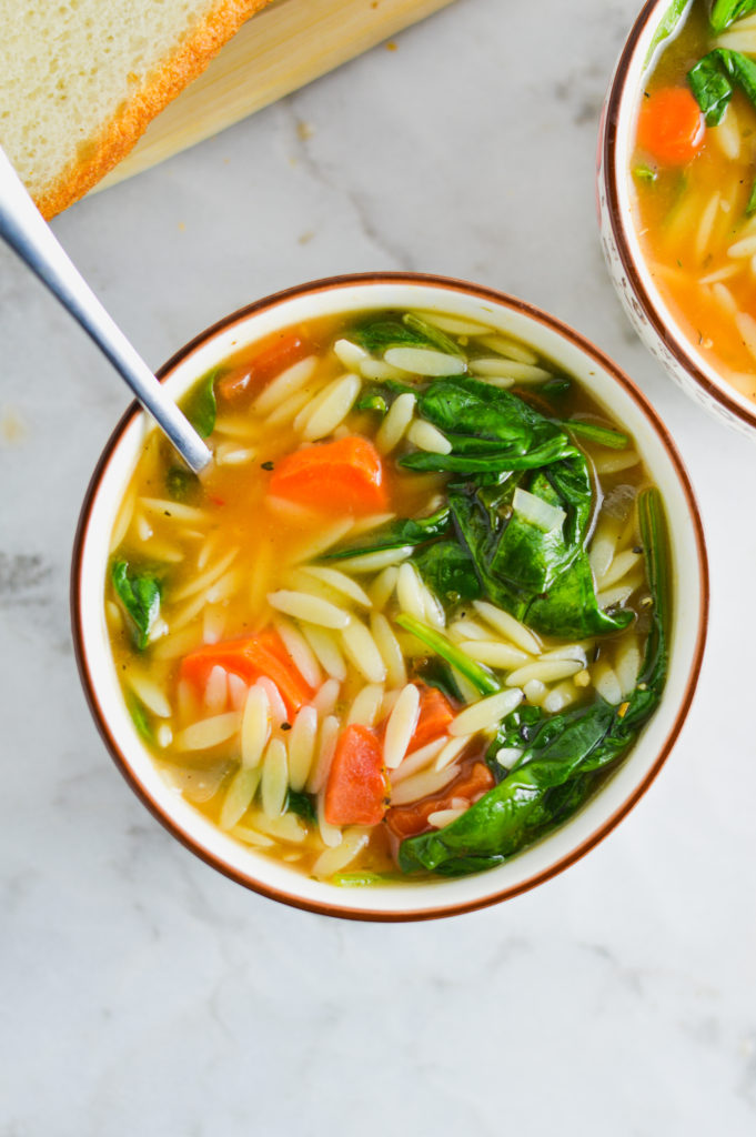 Orzo Spinach Soup