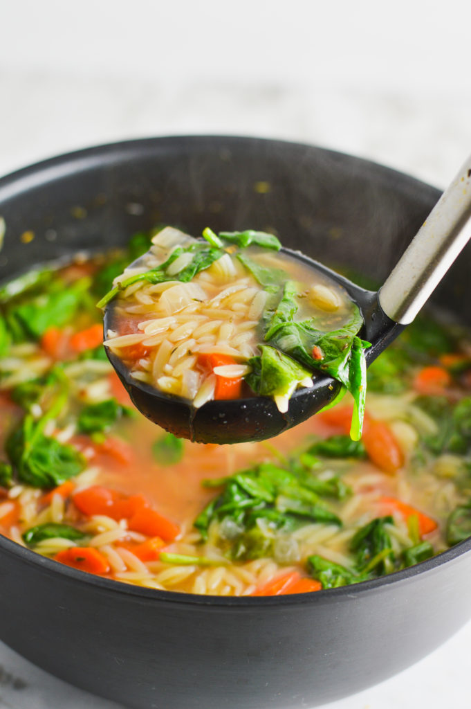 Orzo Spinach Soup