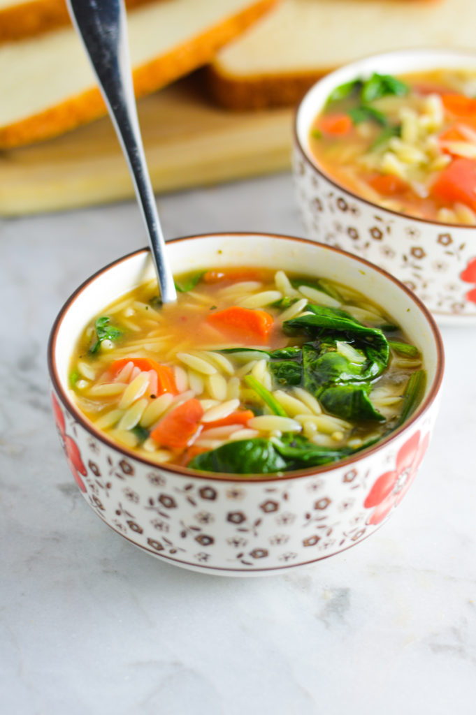 Orzo Spinach Soup