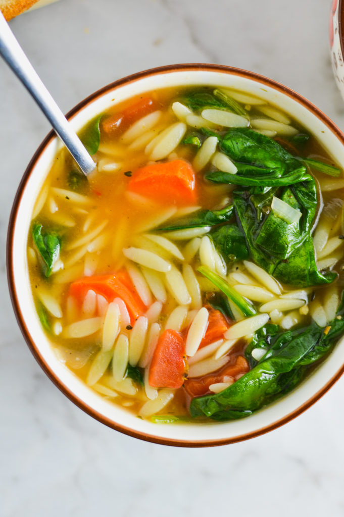 Orzo Spinach Soup