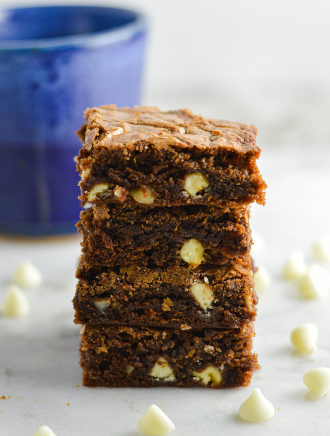 White Chocolate Macadamia Nut Brownies