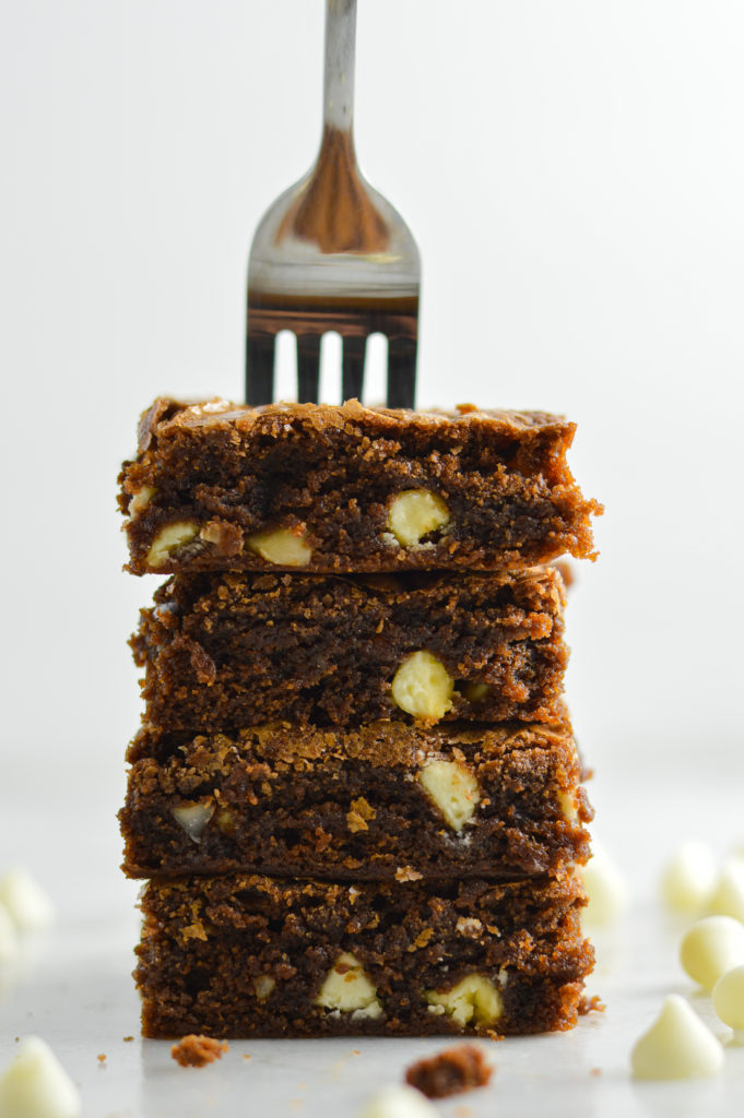 White Chocolate Macadamia Nut Brownies