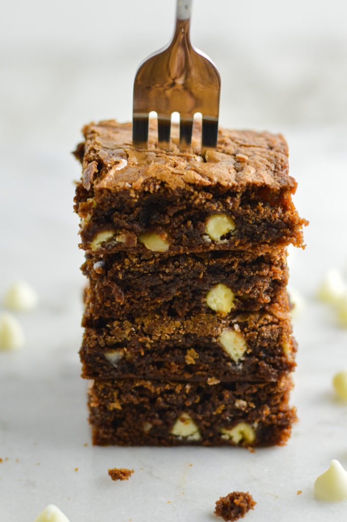 White Chocolate Macadamia Nut Brownies