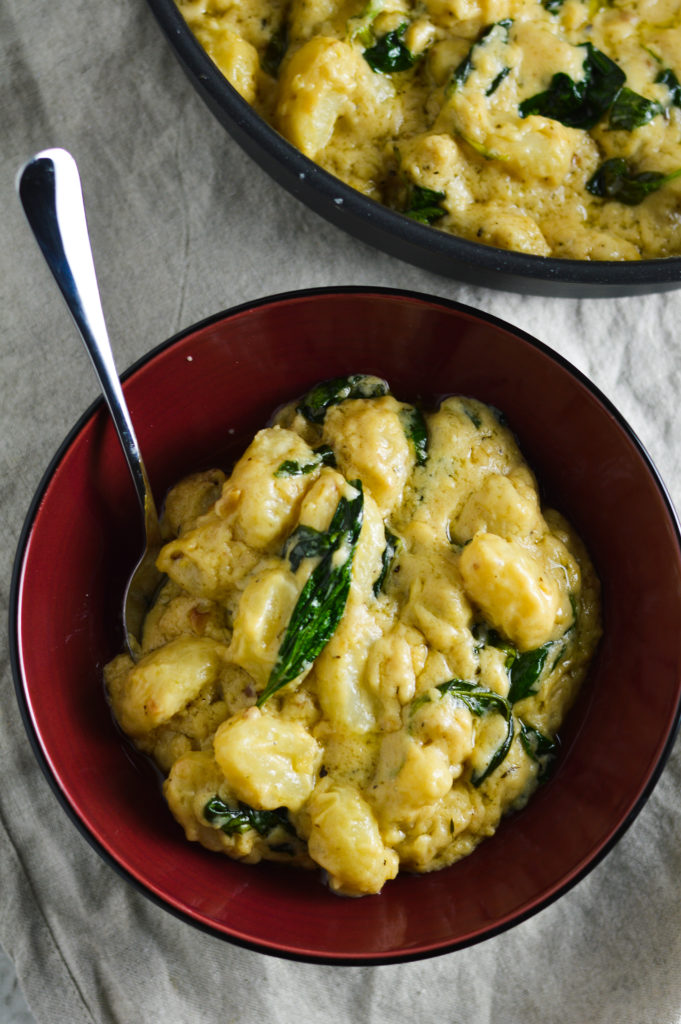 Cheesy Gnocchi with Spinach