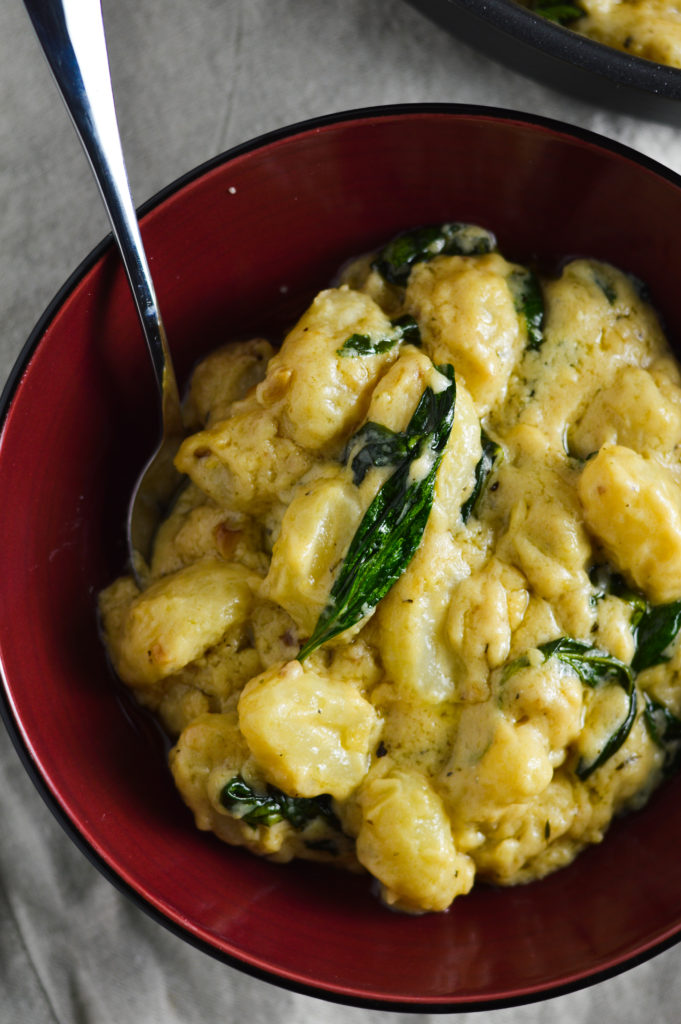 Cheesy Gnocchi with Spinach