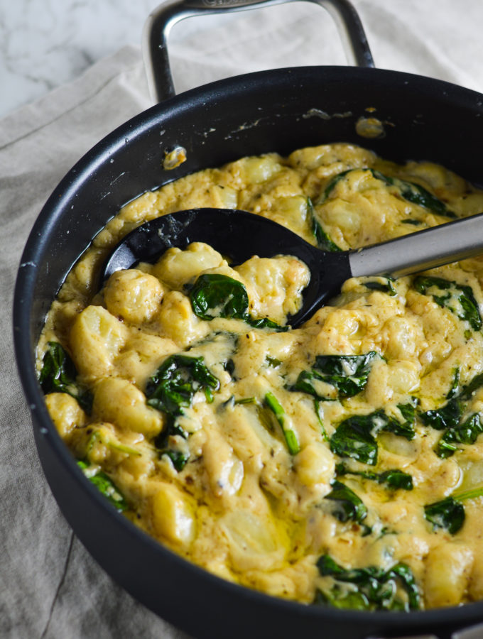 Cheesy Gnocchi with Spinach