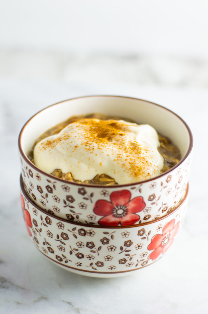 Healthy Cinnamon Dolce Latte Oatmeal