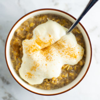 Healthy Cinnamon Dolce Latte Oatmeal