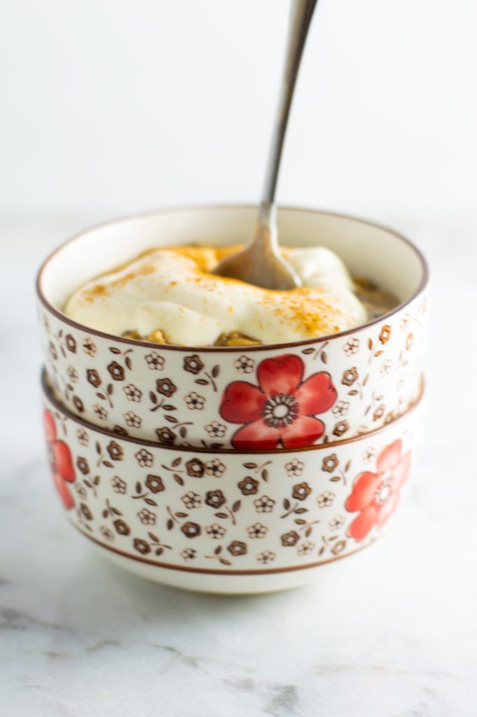 Healthy Cinnamon Dolce Latte Oatmeal