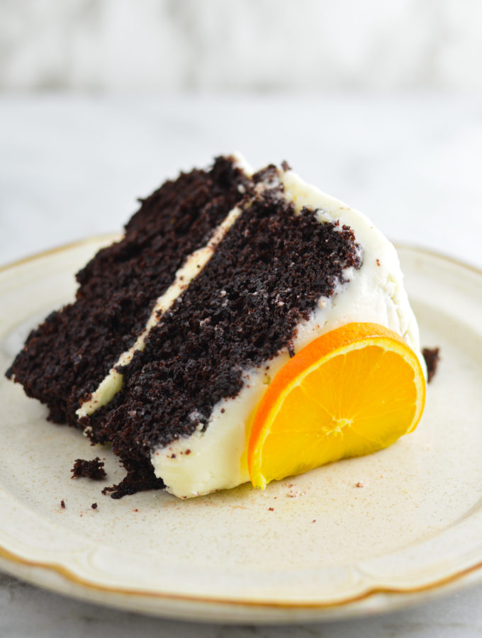 Chocolate Orange Cake with Orange Frosting