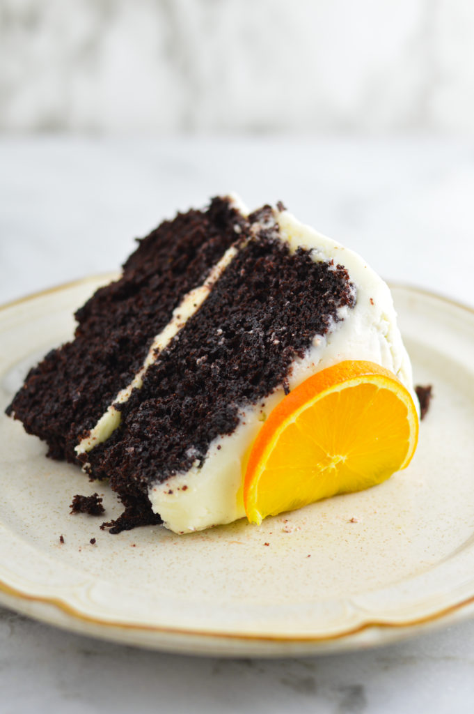 Chocolate Orange Cake with Orange Frosting