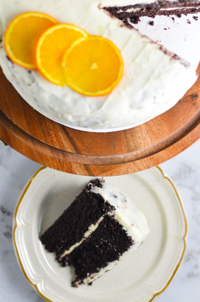 Chocolate Orange Cake with Orange Frosting