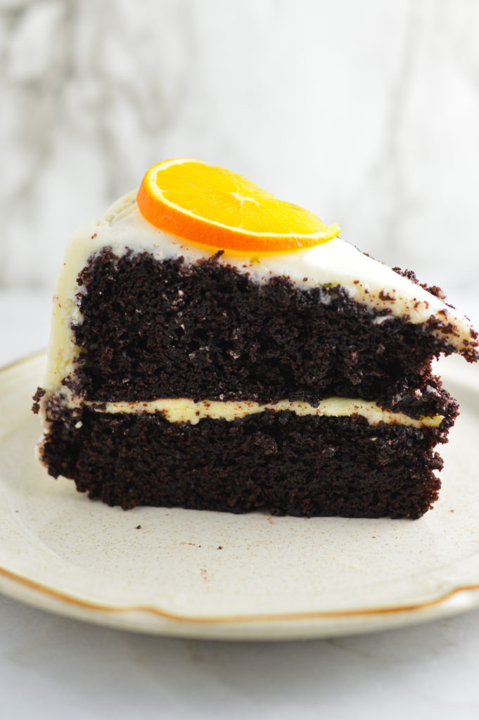 Chocolate Orange Cake with Orange Frosting