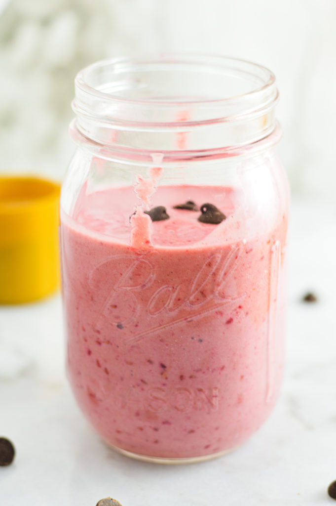 Chocolate Raspberry Protein Smoothie