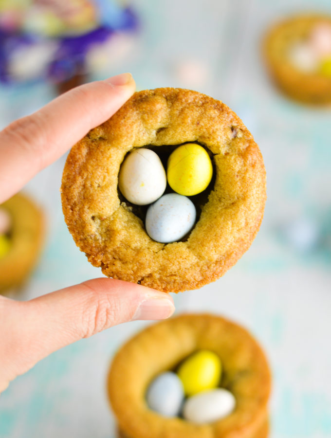 Easter Egg Chocolate Chip Cookie Cups