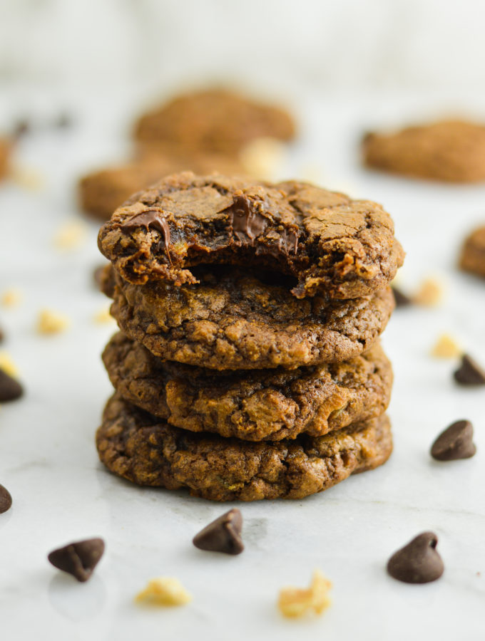 Ginger Double Chocolate Brownie Cookies