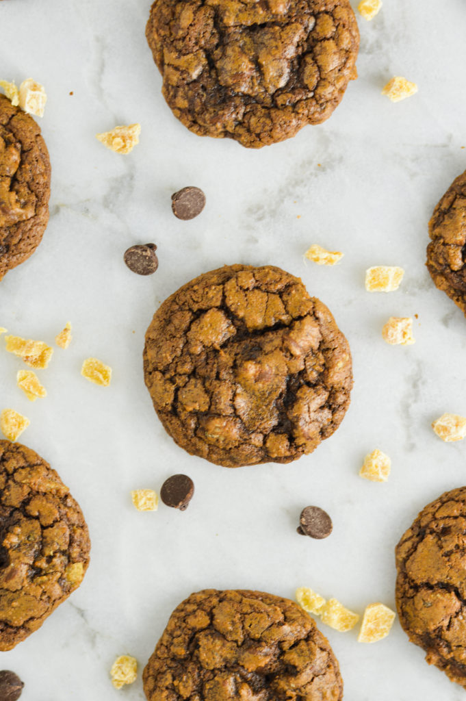 Ginger Double Chocolate Brownie Cookies