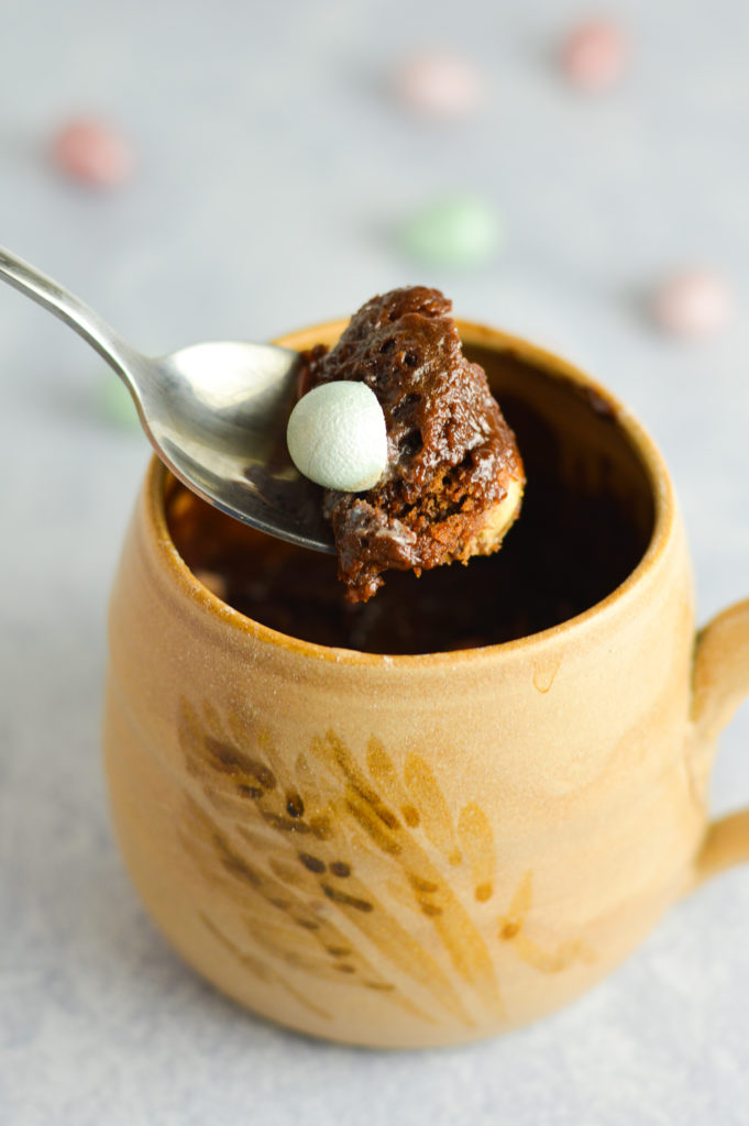 Nutella Mini Egg Mug Cake