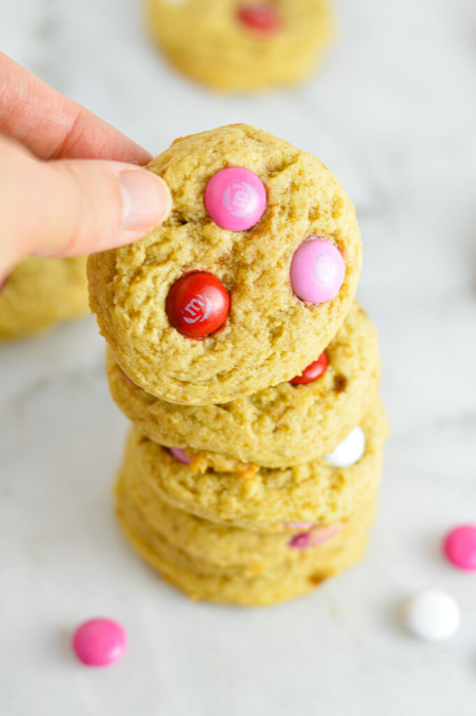 Valentine's Day M&M Cookies