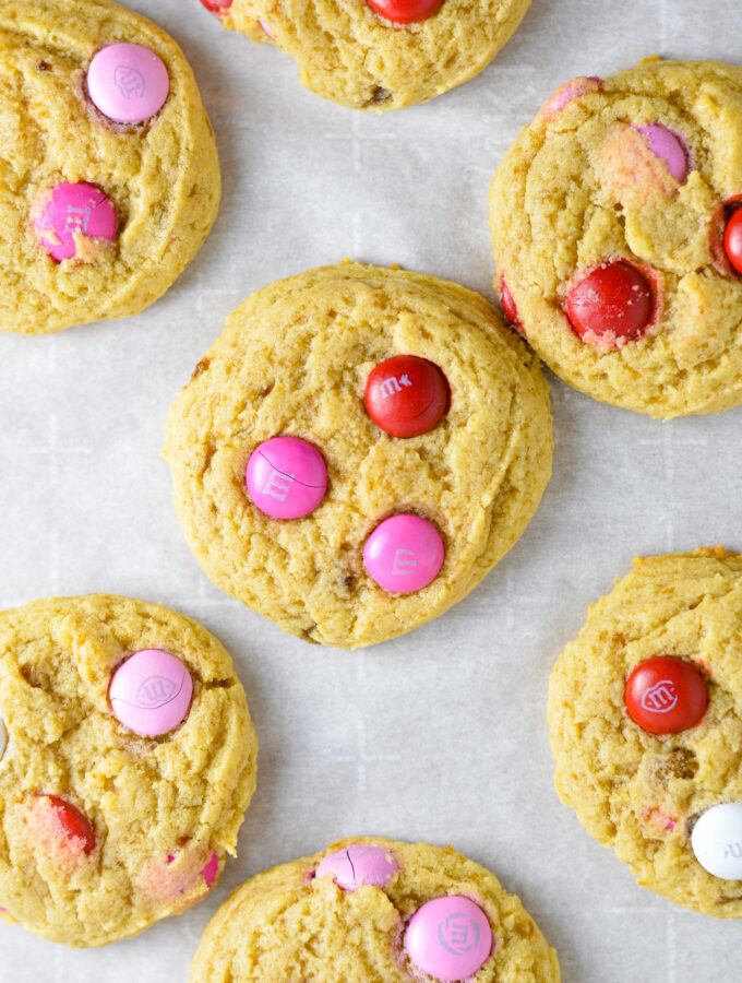 Valentine's Day M&M Cookies