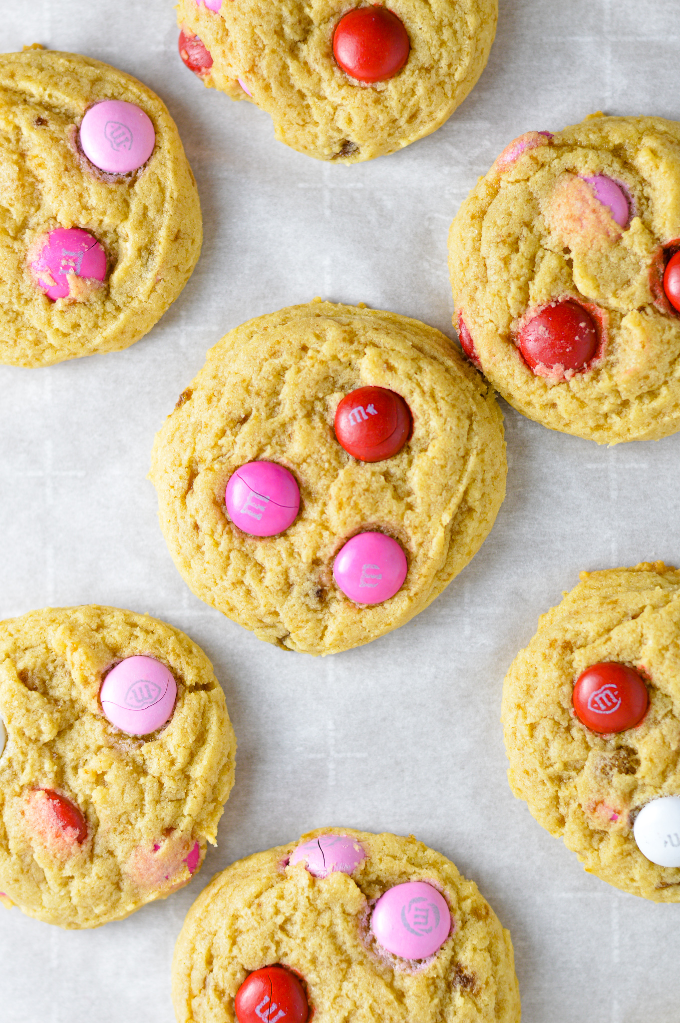 Valentine's Day M&M Cookies