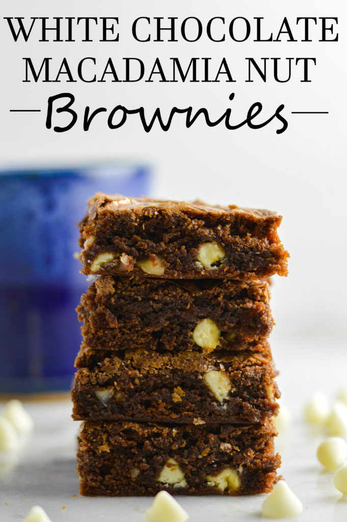 White Chocolate Macadamia Nut Brownies