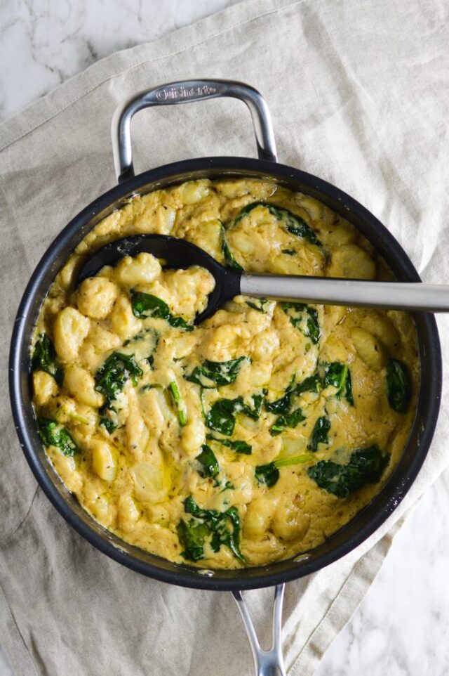 Cheesy Gnocchi with Spinach