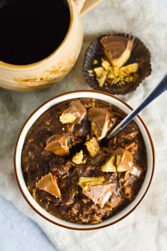 Coffee Peanut Butter Cup Oatmeal