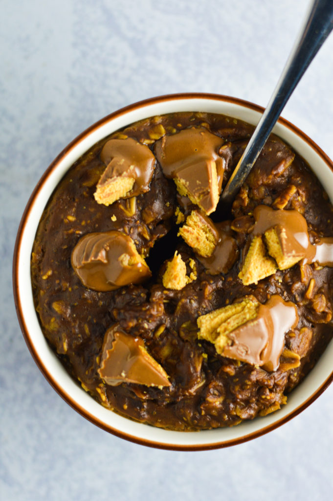 Coffee Peanut Butter Cup Oatmeal