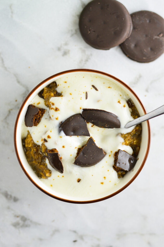 Thin Mint Latte Oatmeal