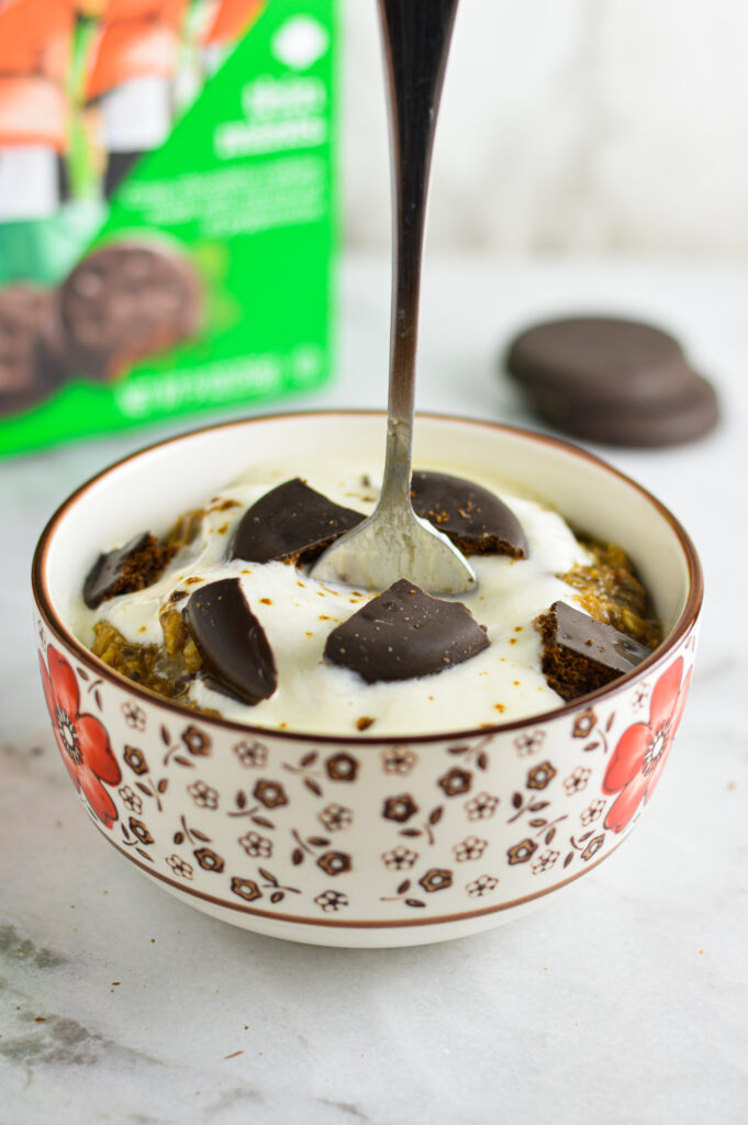 Thin Mint Latte Oatmeal