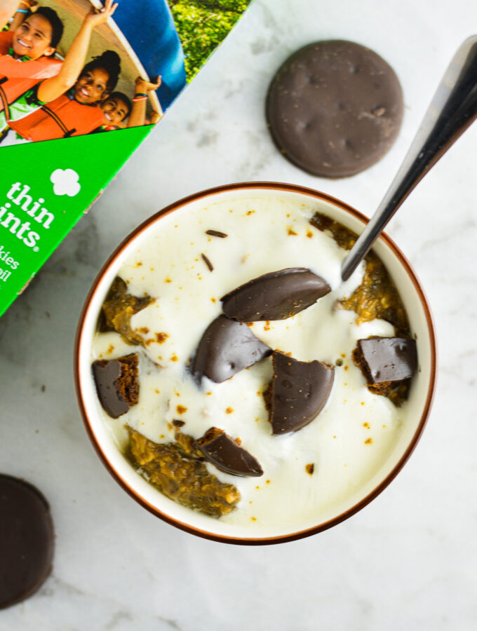 Thin Mint Latte Oatmeal