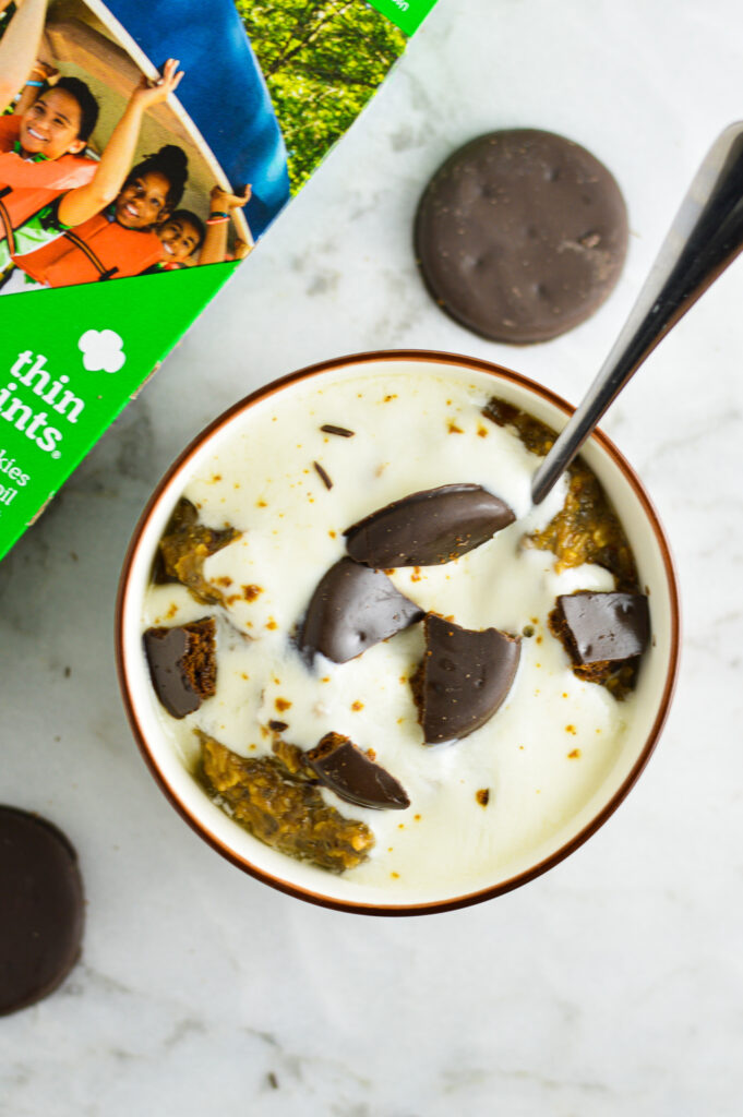 Thin Mint Latte Oatmeal