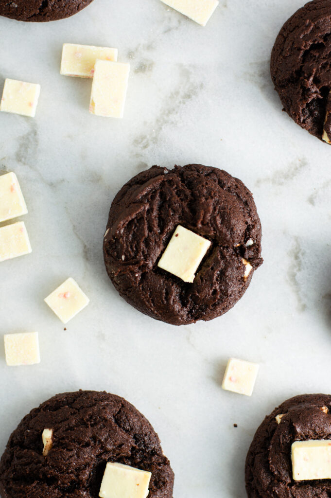 Peppermint Chunk Brownie Cookies