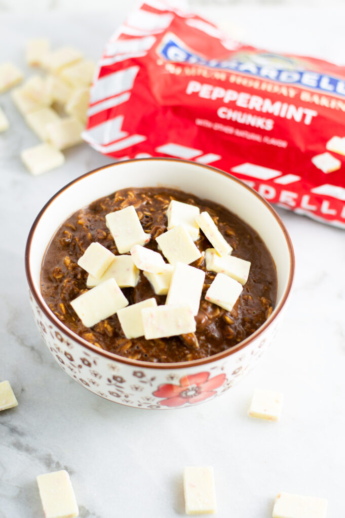 Peppermint Chunk Brownie Oatmeal