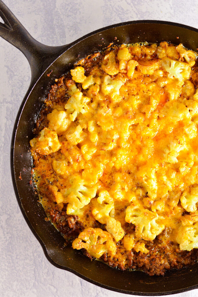 Cauliflower Ground Beef Skillet