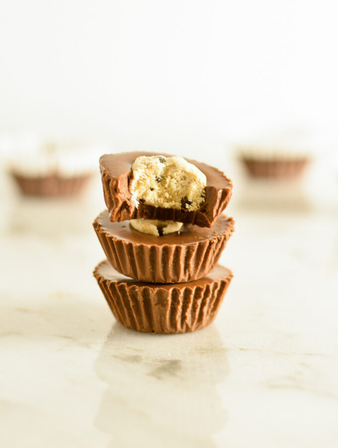 Easy Cookie Dough Mini Nutella Cups