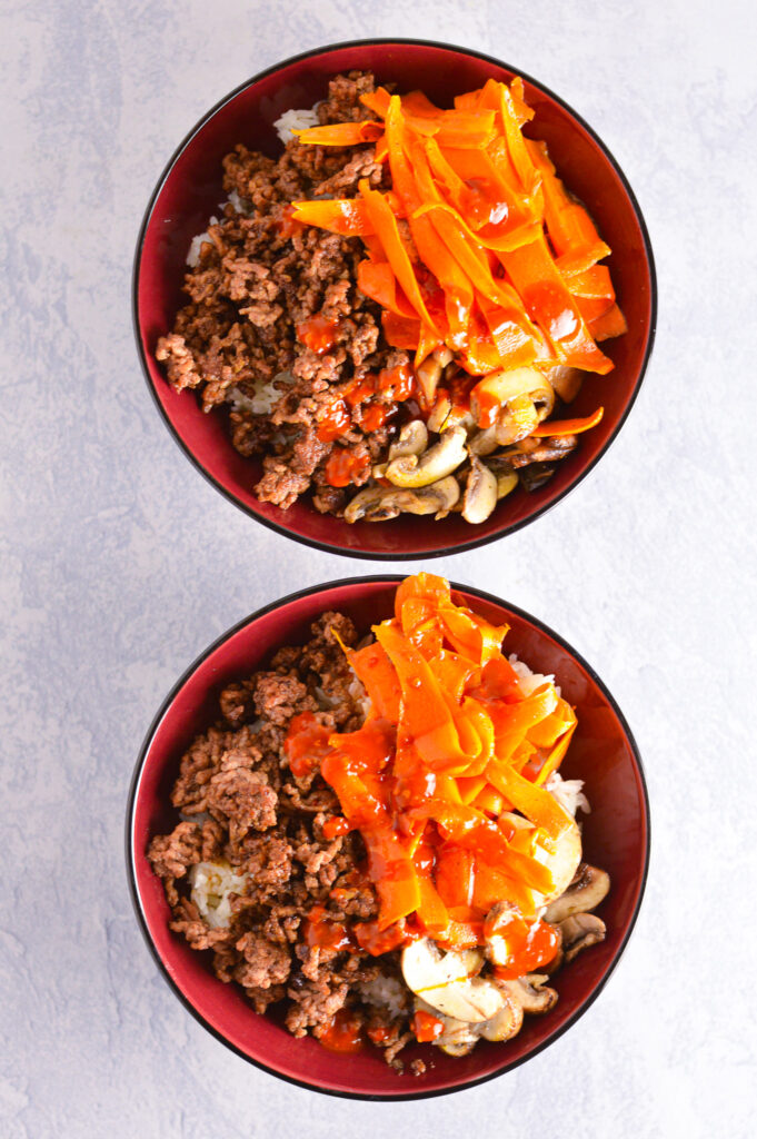 Ground Beef Mushroom Bibimbap