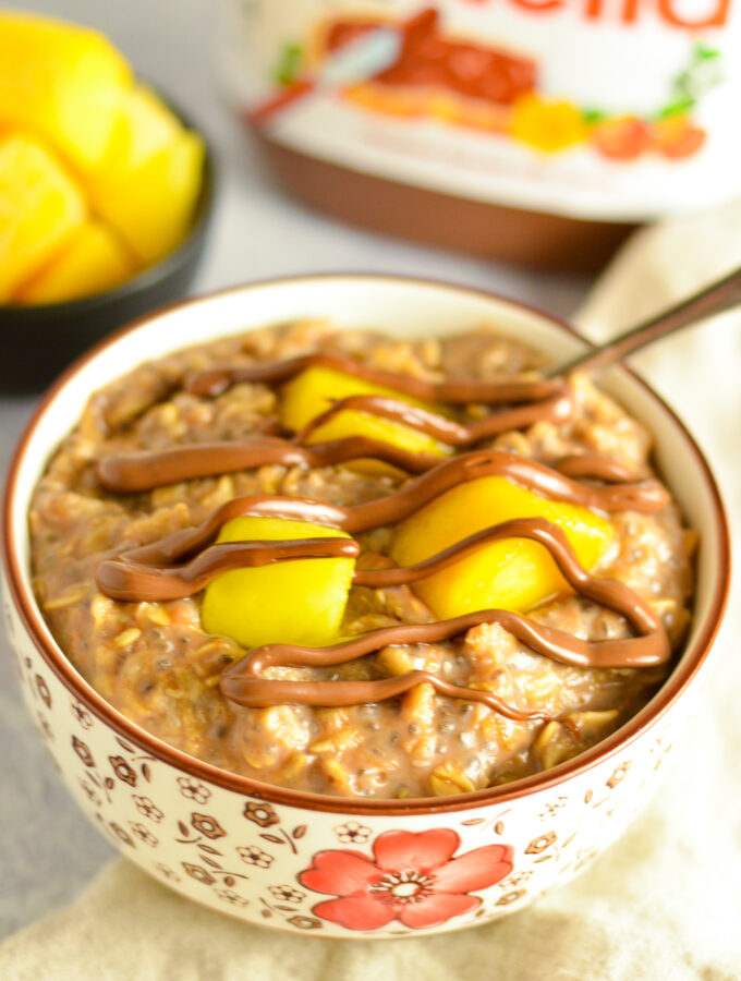 Mango Nutella Oatmeal