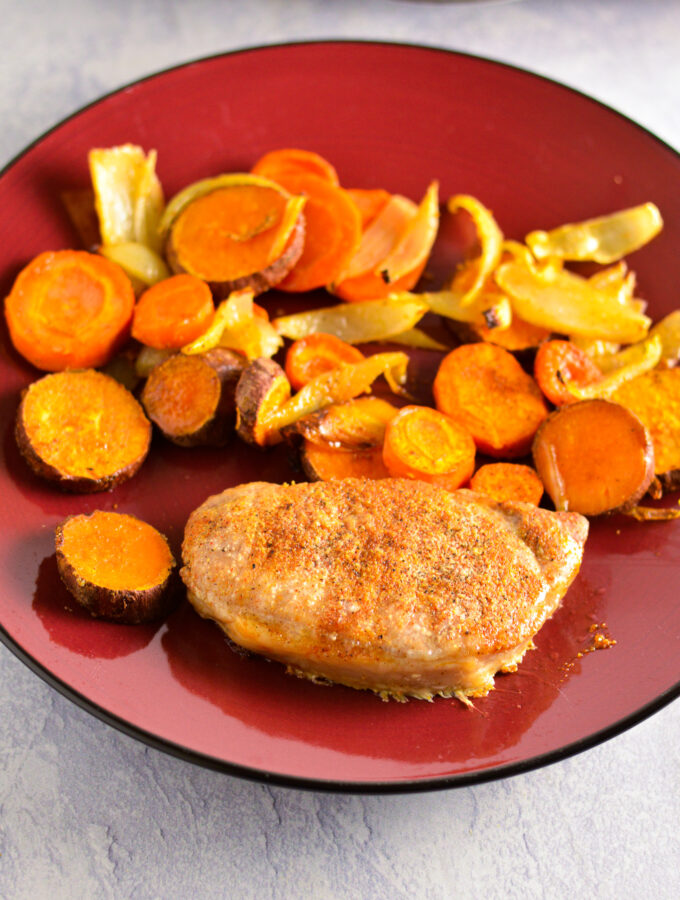 Sheet Pan Pork Chop and Vegetables